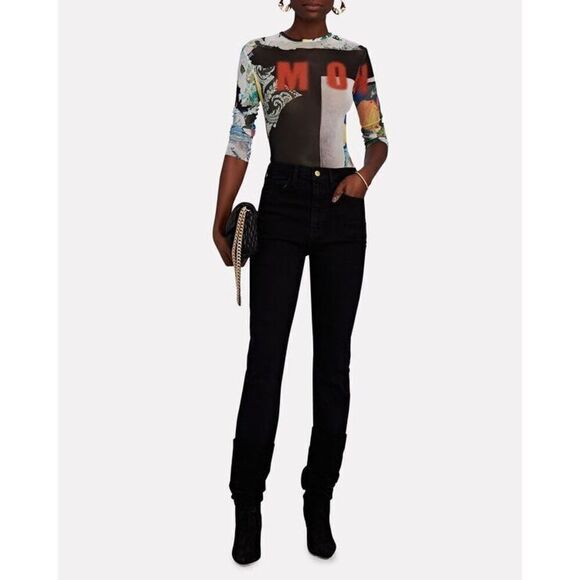 Triarchy NWT Ms. Hawn High Rise Crop Loose Skinny in True Black Size 31 - Picture 2 of 12